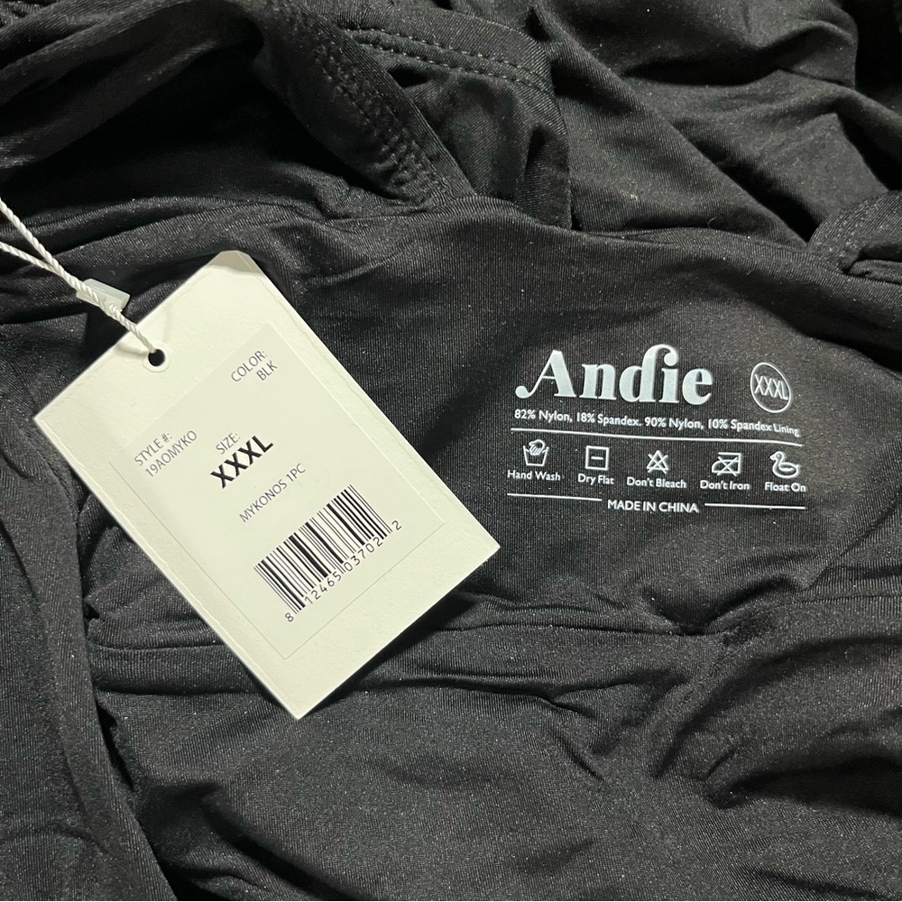 NWT Andie Mykonos One piece Swimsuit in Black - Picture 9 of 9